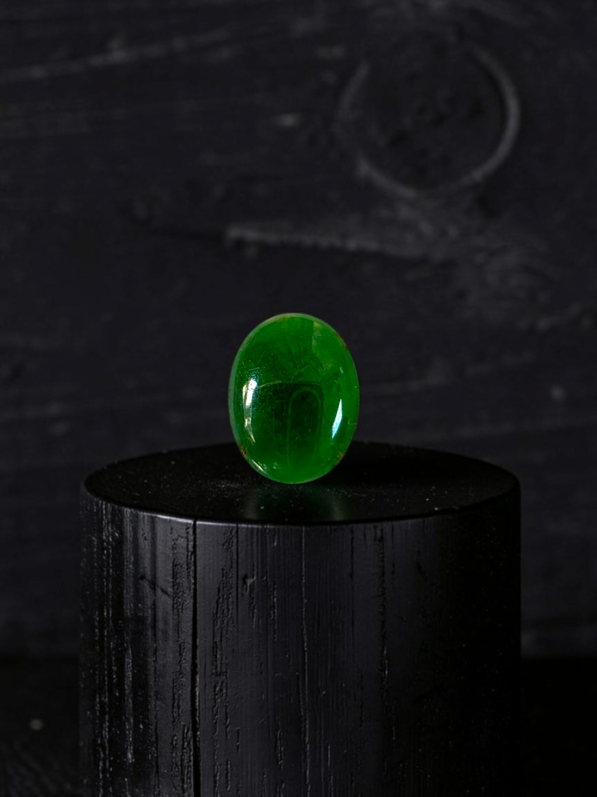 Certified MADE IN JAPAN 2.754 cts. Bright Vivid Green Burmese A-Jadeite Oval Cabochon Loose Stone LS96