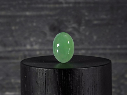 Certified MADE IN JAPAN 2.116 cts. Bright Minty Green Burmese A-Jadeite Oval Cabochon Loose Stone LS97