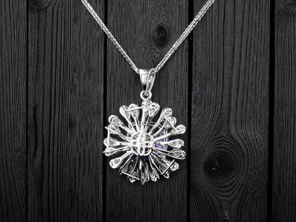 Teramo (4.94 cts.) Tanzanite and Natural Diamonds Pendant (with 18K White Gold)  - P3045