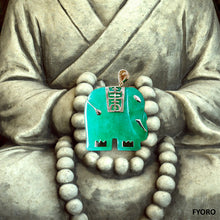 Load image into Gallery viewer, Shanghainese Jade Elephant Pendant (with 14K Gold)