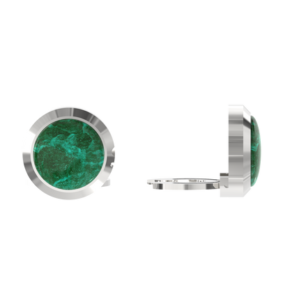 Westminster Emerald Smart Button Cover Pair (with Sterling Silver 925)