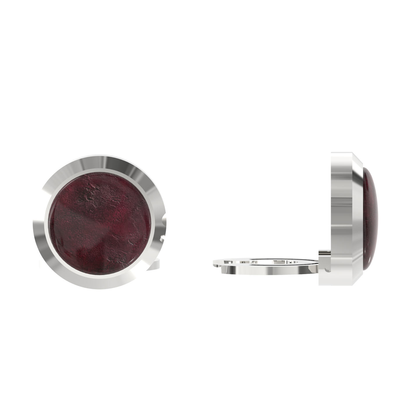 Westminster Ruby Smart Button Cover Pair (with Sterling Silver 925)