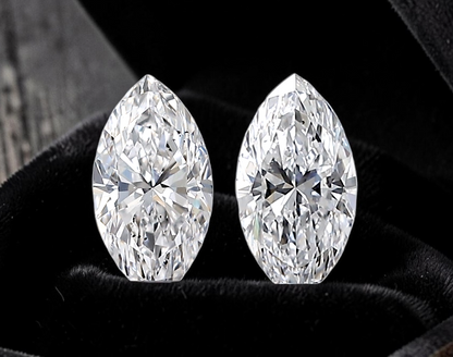 GIA Certified 0.82 cts. Natural D SI1 Marquise Diamond Matched Pair Loose Stones Jewelry Set JS005
