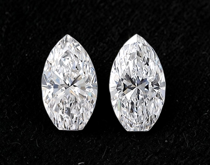 GIA Certified 0.82 cts. Natural D SI1 Marquise Diamond Matched Pair Loose Stones Jewelry Set JS005