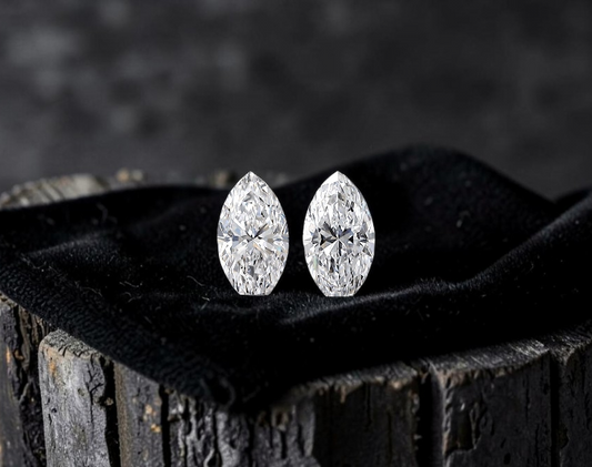 GIA Certified 0.82 cts. Natural D SI1 Marquise Diamond Matched Pair Loose Stones Jewelry Set JS005