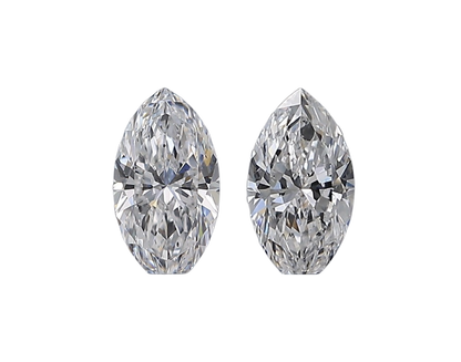 GIA Certified 1.00 cts. Natural D SI1 Marquise Diamond Matched Pair Loose Stones Jewelry Set JS006