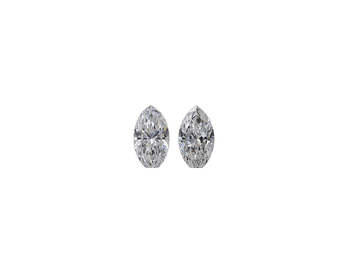 GIA Certified 1.00 cts. Natural D SI1 Marquise Diamond Matched Pair Loose Stones Jewelry Set JS006