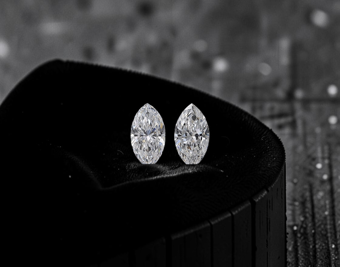 GIA Certified 1.00 cts. Natural D SI1 Marquise Diamond Matched Pair Loose Stones Jewelry Set JS006