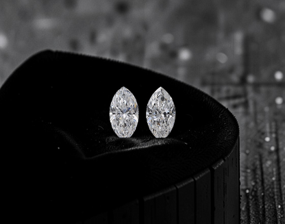 GIA Certified 1.00 cts. Natural D SI1 Marquise Diamond Matched Pair Loose Stones Jewelry Set JS006