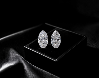 GIA Certified 1.00 cts. Natural D SI1 Marquise Diamond Matched Pair Loose Stones Jewelry Set JS006