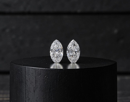 GIA Certified 1.00 cts. Natural D SI1 Marquise Diamond Matched Pair Loose Stones Jewelry Set JS006