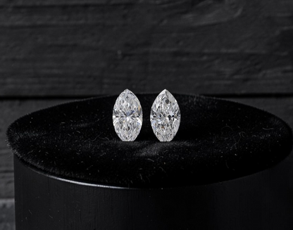 GIA Certified 1.00 cts. Natural D SI1 Marquise Diamond Matched Pair Loose Stones Jewelry Set JS006