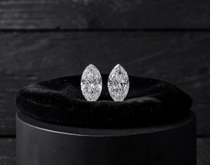 GIA Certified 1.00 cts. Natural D SI1 Marquise Diamond Matched Pair Loose Stones Jewelry Set JS006