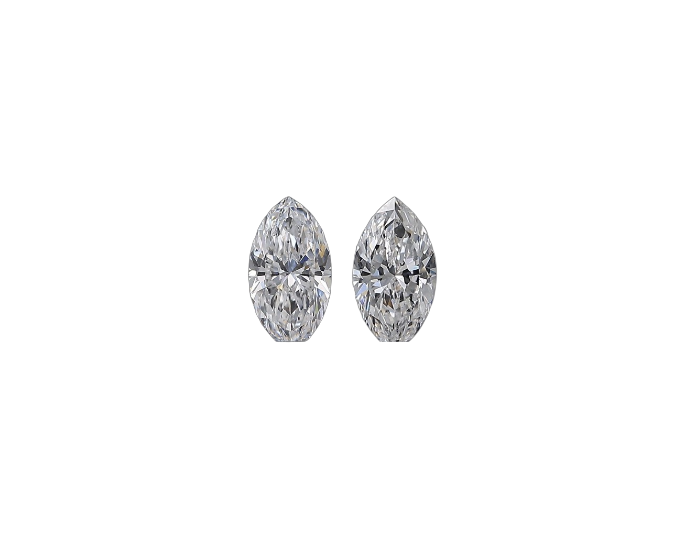 GIA Certified 1.00 cts. Natural D SI1 Marquise Diamond Matched Pair Loose Stones Jewelry Set JS006