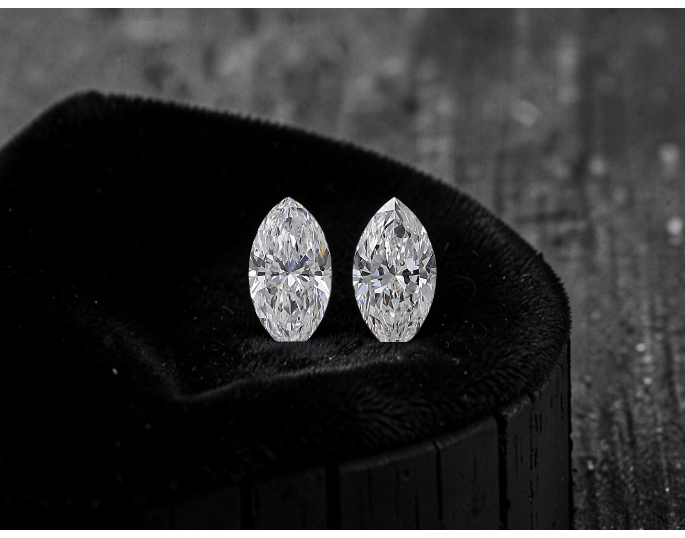 GIA Certified 1.00 cts. Natural D SI1 Marquise Diamond Matched Pair Loose Stones Jewelry Set JS006