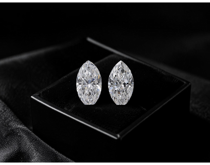 GIA Certified 1.00 cts. Natural D SI1 Marquise Diamond Matched Pair Loose Stones Jewelry Set JS006