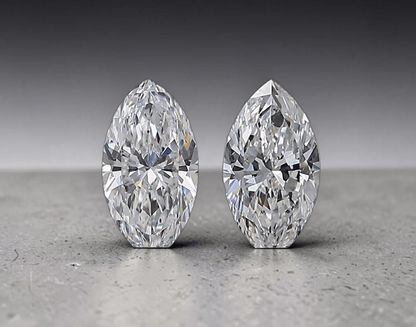 GIA Certified 1.00 cts. Natural D SI1 Marquise Diamond Matched Pair Loose Stones Jewelry Set JS006