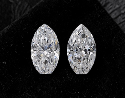 GIA Certified 1.00 cts. Natural D SI1 Marquise Diamond Matched Pair Loose Stones Jewelry Set JS006