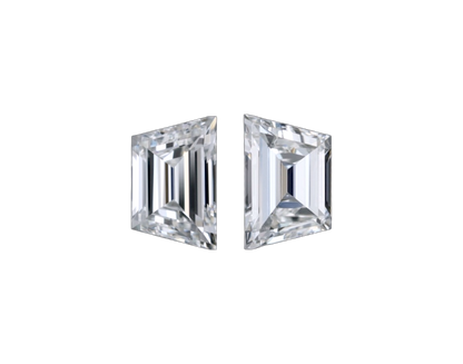 GIA Certified 0.61 cts. Natural G VVS2 Trapezoid Diamond Matched Pair Loose Stones Jewelry Set JS009