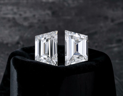GIA Certified 0.61 cts. Natural G VVS2 Trapezoid Diamond Matched Pair Loose Stones Jewelry Set JS009