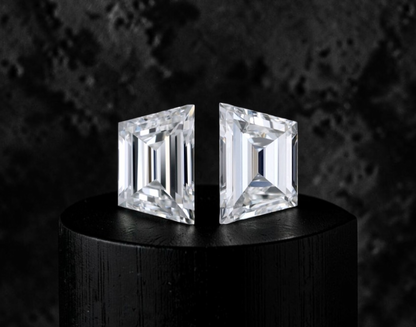 GIA Certified 0.61 cts. Natural G VVS2 Trapezoid Diamond Matched Pair Loose Stones Jewelry Set JS009