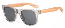 將圖片載入到圖庫檢視器中， Tatsu FYORO Sunglasses (UV400 Polarized, Crystal Grey Frames and Zebrawood Temple)