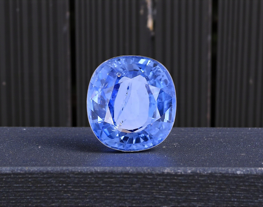 GRS Certified 4.37 cts. Heated Blue Sapphire (Sri Lankan/Ceylon) Eye Clean Loose Stone LS27