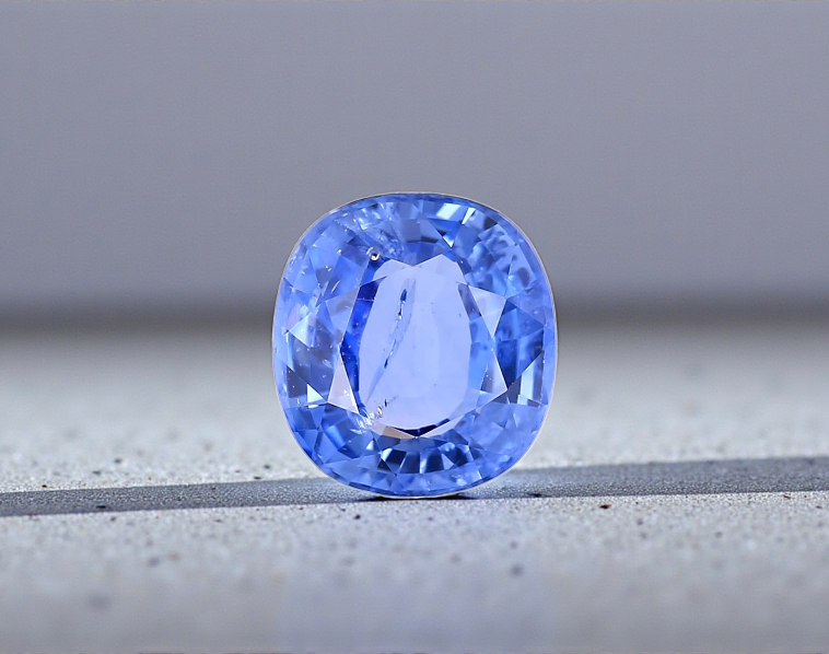 GRS Certified 4.37 cts. Heated Blue Sapphire (Sri Lankan/Ceylon) Eye Clean Loose Stone LS27
