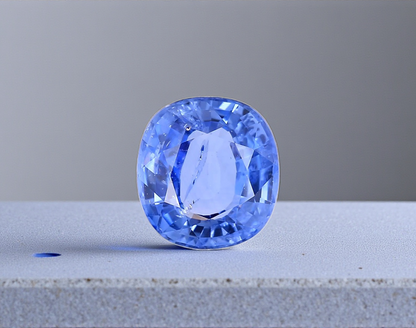 GRS Certified 4.37 cts. Heated Blue Sapphire (Sri Lankan/Ceylon) Eye Clean Loose Stone LS27