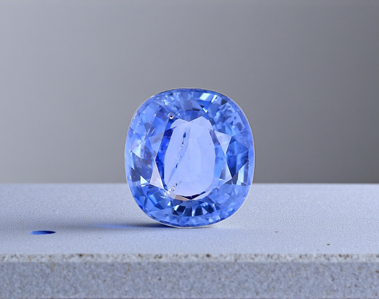 GRS Certified 4.37 cts. Heated Blue Sapphire (Sri Lankan/Ceylon) Eye Clean Loose Stone LS27