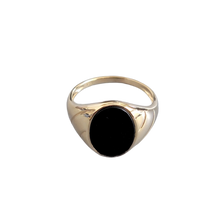 Load image into Gallery viewer, Fyie Signet Onyx Ring (with 14K Gold)