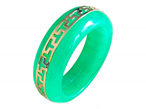 Li Jade Ring V2 (with 14K Gold)