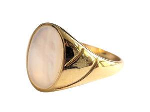 Fyie Signet MOP Ring (with 14K Gold)