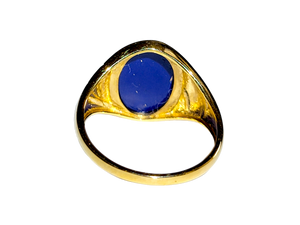 Fyie Signet Lapis Ring (with 14K Gold)