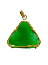 Load image into Gallery viewer, Guangdong Jade Buddha Pendant (with 18K Gold)