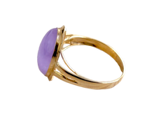 Load image into Gallery viewer, Qīng Purple Jade Ring (with 14K Gold)