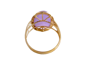 清紫玉戒指（鑲14K金）