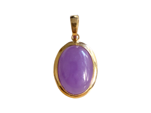 Qīng Purple Jade Pendant (with 14K Gold)