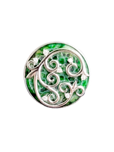 Load image into Gallery viewer, Gardens of Versailles Brooch (with Hand Carved Burmese A-Jadeite, 18K White Gold, and White Diamonds)