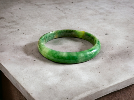 Earths 48.65 mm Burmese A-Jade Bangle Bracelet 08804