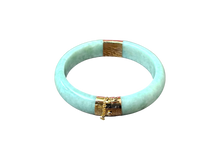 Load image into Gallery viewer, Viceroy&#39;s Circular Burmese Jade Bangle Bracelet (with 14K Gold)