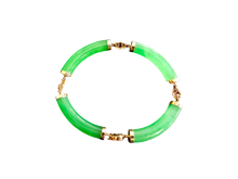 將圖片載入到圖庫檢視器中， Quartet of Virtues Jade Bracelet (with 14K Gold)