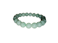 將圖片載入到圖庫檢視器中， Imperial Green Burmese Jade Beaded Bracelet (10mm Each x 18 beads)