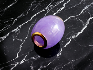 Unity Purple Jade Bead Pendant (with 14K Gold)