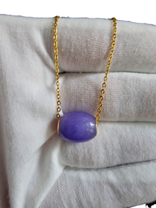 Unity Purple Jade Bead Pendant (with 14K Gold)