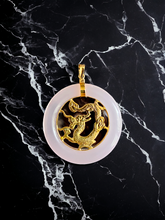 画像をギャラリービューアに読み込む, Tai Lantau Winter Pink Jade Dragon Pendant (with 14K Gold)