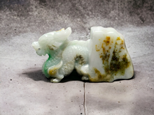 Load image into Gallery viewer, Origins of the Imperious Burmese A-Jadeite Dragon Decoration Ornament