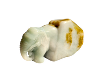 Load image into Gallery viewer, Origins of the Royal Burmese A-Jadeite Elephant Decoration Ornament