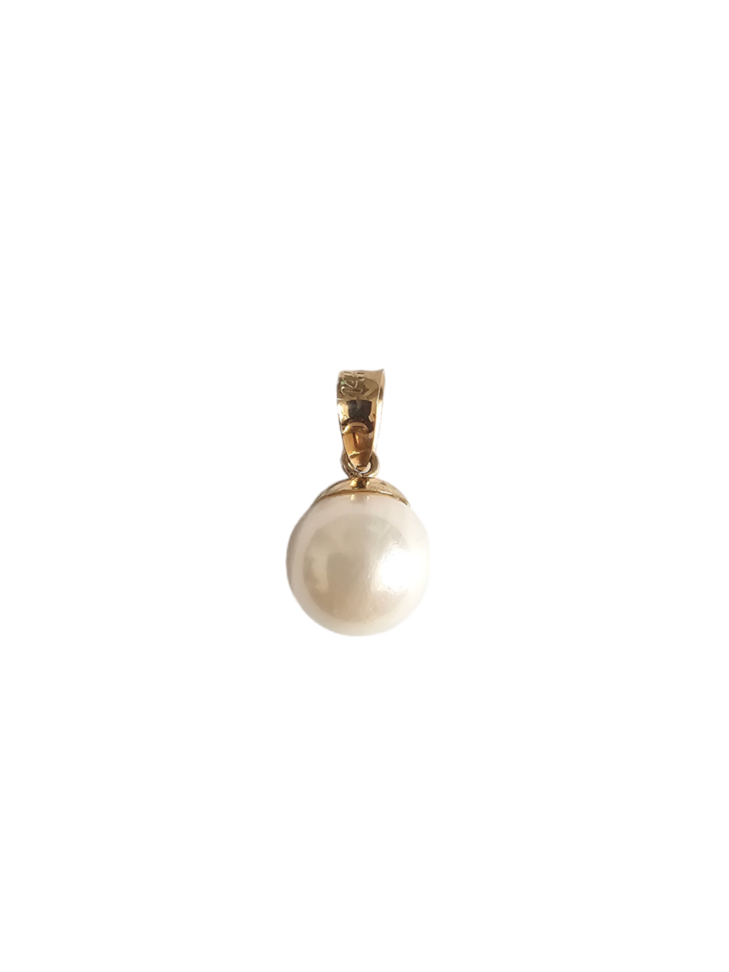 Drops of Freshwater Pearl Pendant (with 14K Gold)