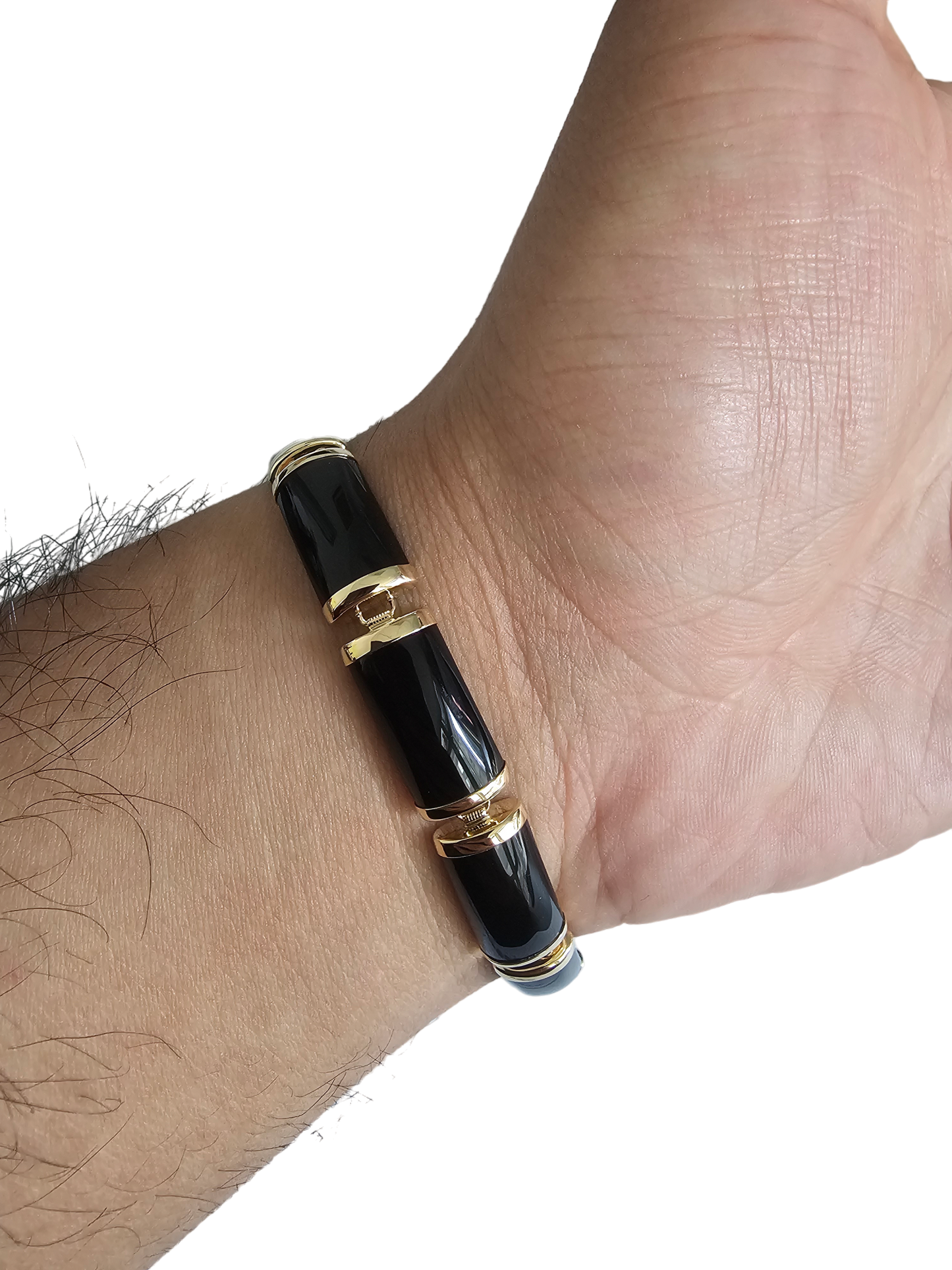 Fu Fuku Fortune Yat-Gao Onyx Bracelet (with 14K Gold)